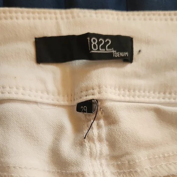 1822 Denim Women's Skinny Ankle Jeans White Size 29 Doubke Button Zipper Fly - Picture 5 of 5